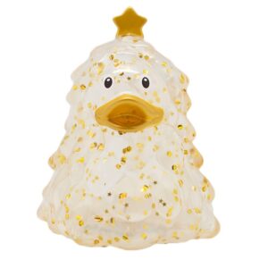PATO ARBOL DE NAVIDAD PURPURINA DORADO
